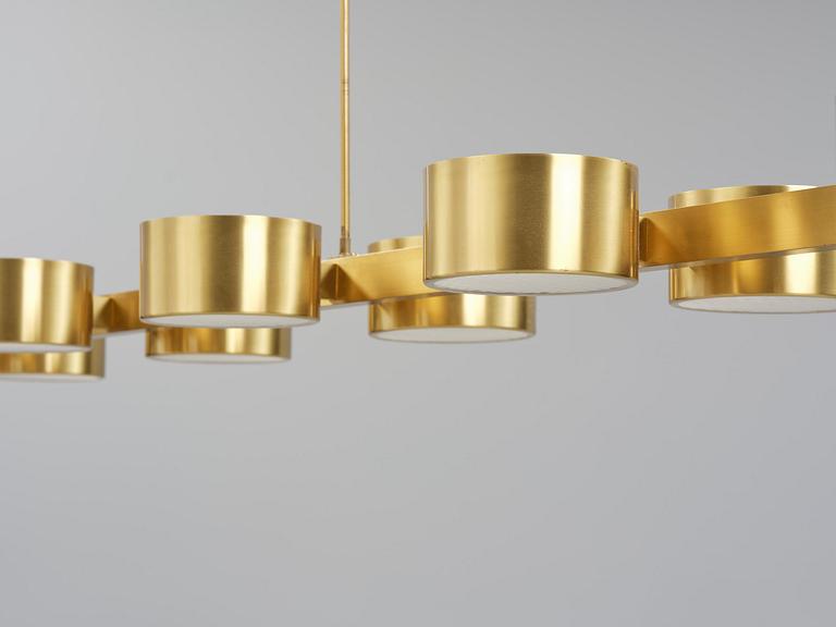 Hans-Agne Jakobsson, a monumental ceiling lamp model T 261/14, Hans-Agne Jakobsson AB, Markaryd, 1950s-60s.