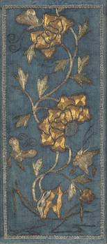 An embroidery on silk, China, circa 1900.