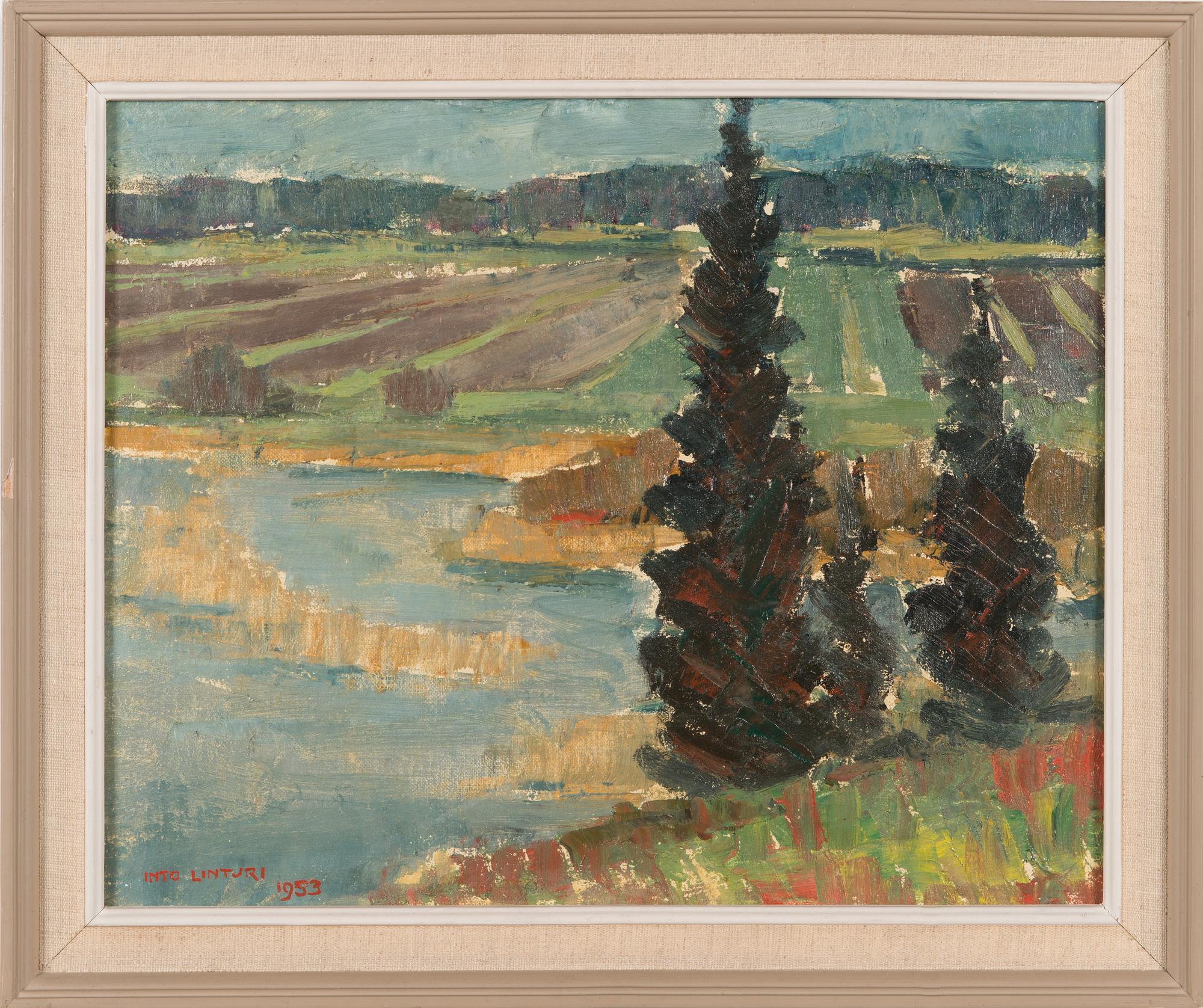 Into Linturi, oil on canvas, signed and dated 1953.