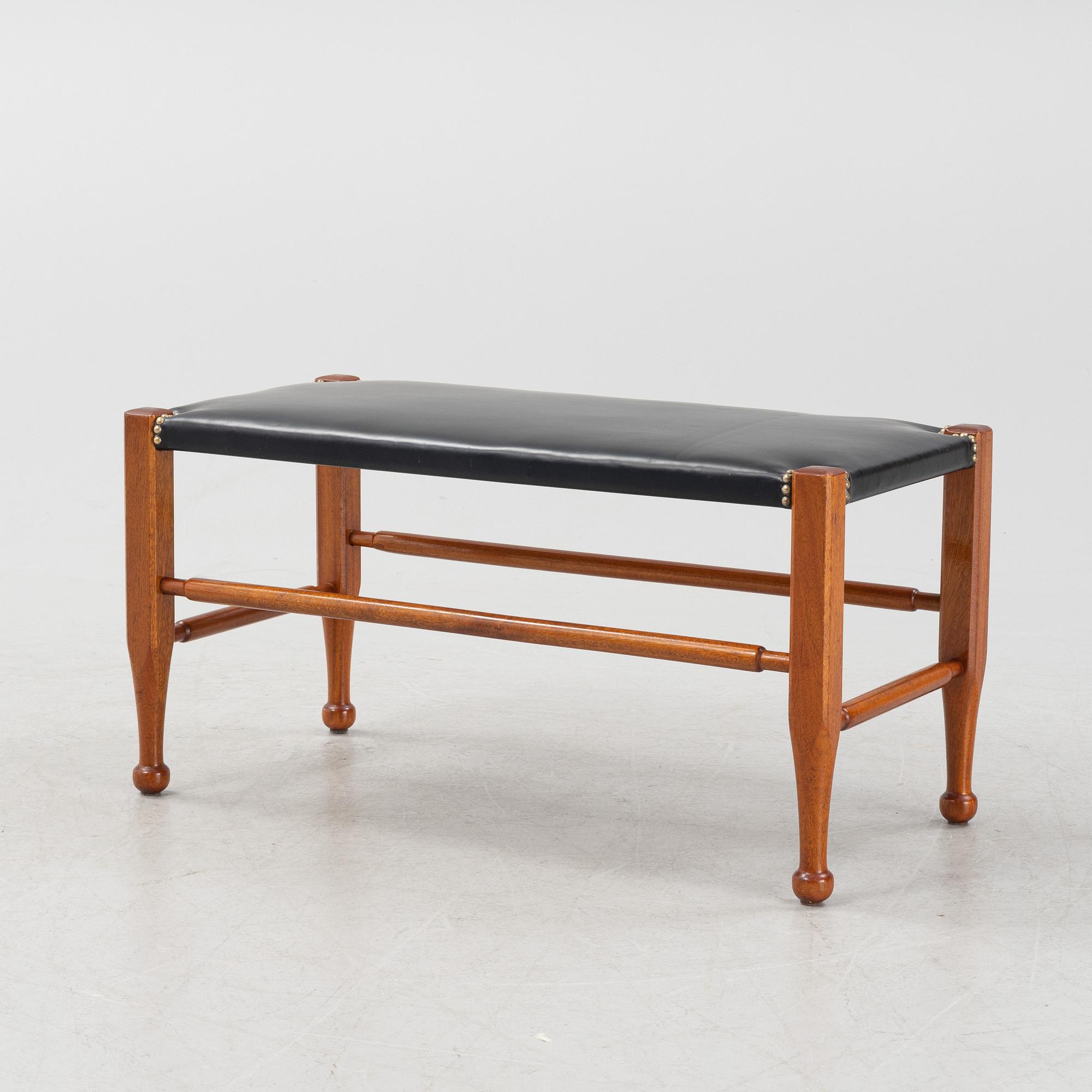 Josef Frank, a ’model 2009’ mahogany bench, Svenskt Tenn, Sweden probably 1960-70s.