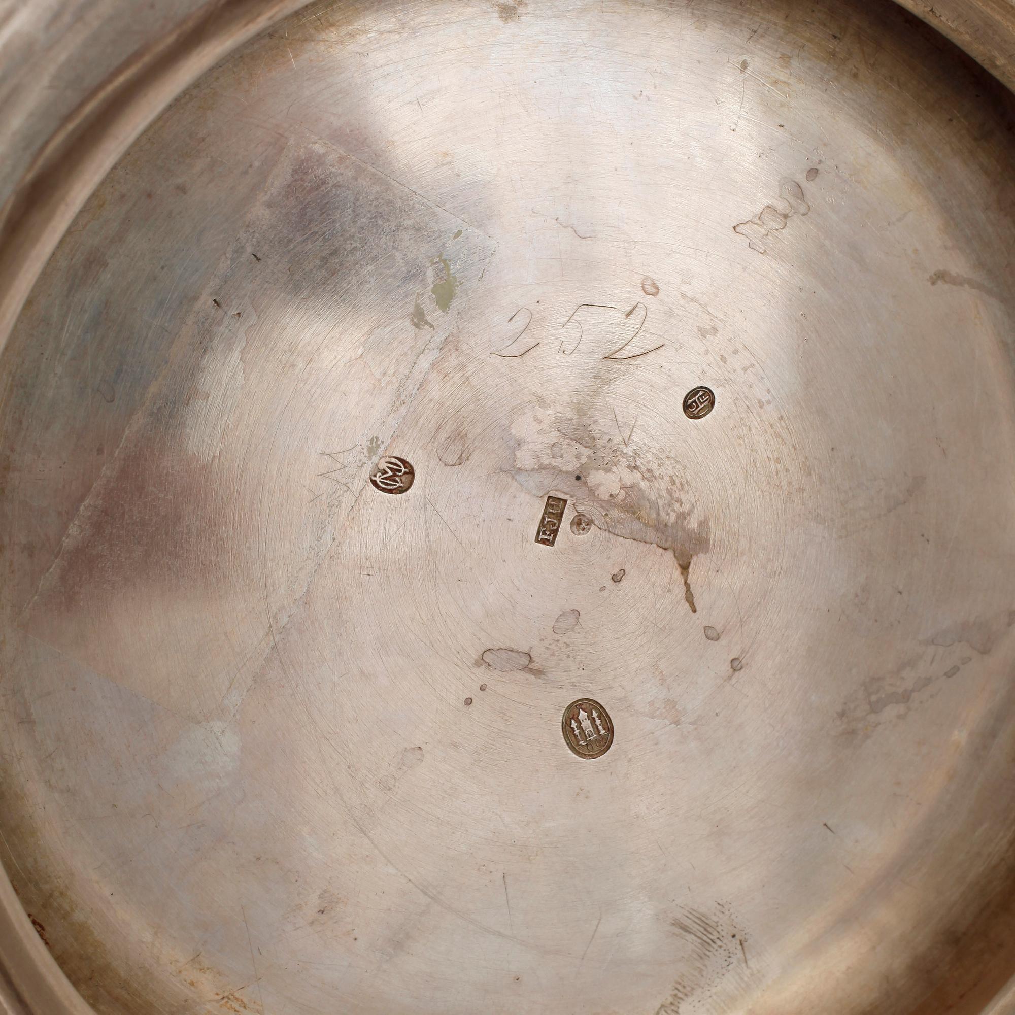 VINKYLARE, silver, jugend, Århus, Danmark, 1906. Vikt ca1754g.