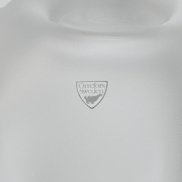 A glass vase from Orrefors.