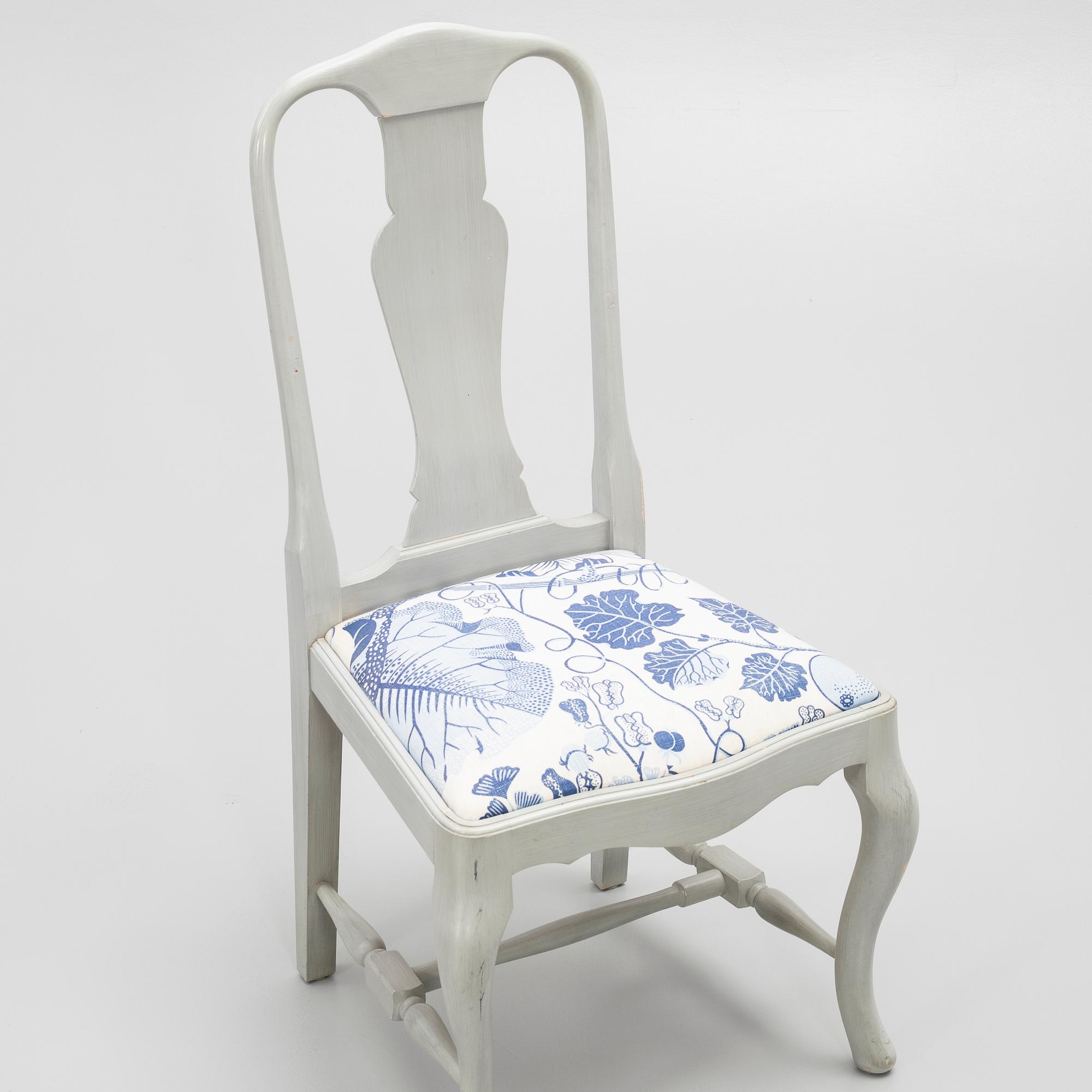 Chairs, 4 pcs, Rococo style, Åmells Möbel, "Old Sweden", late 20th century.