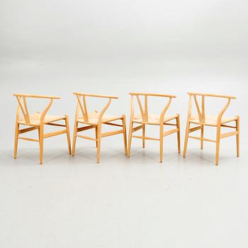 Hans J. Wegner, chairs, 10 pcs, "Y-chair", Carl Hansen & Son, Denmark, modern production.