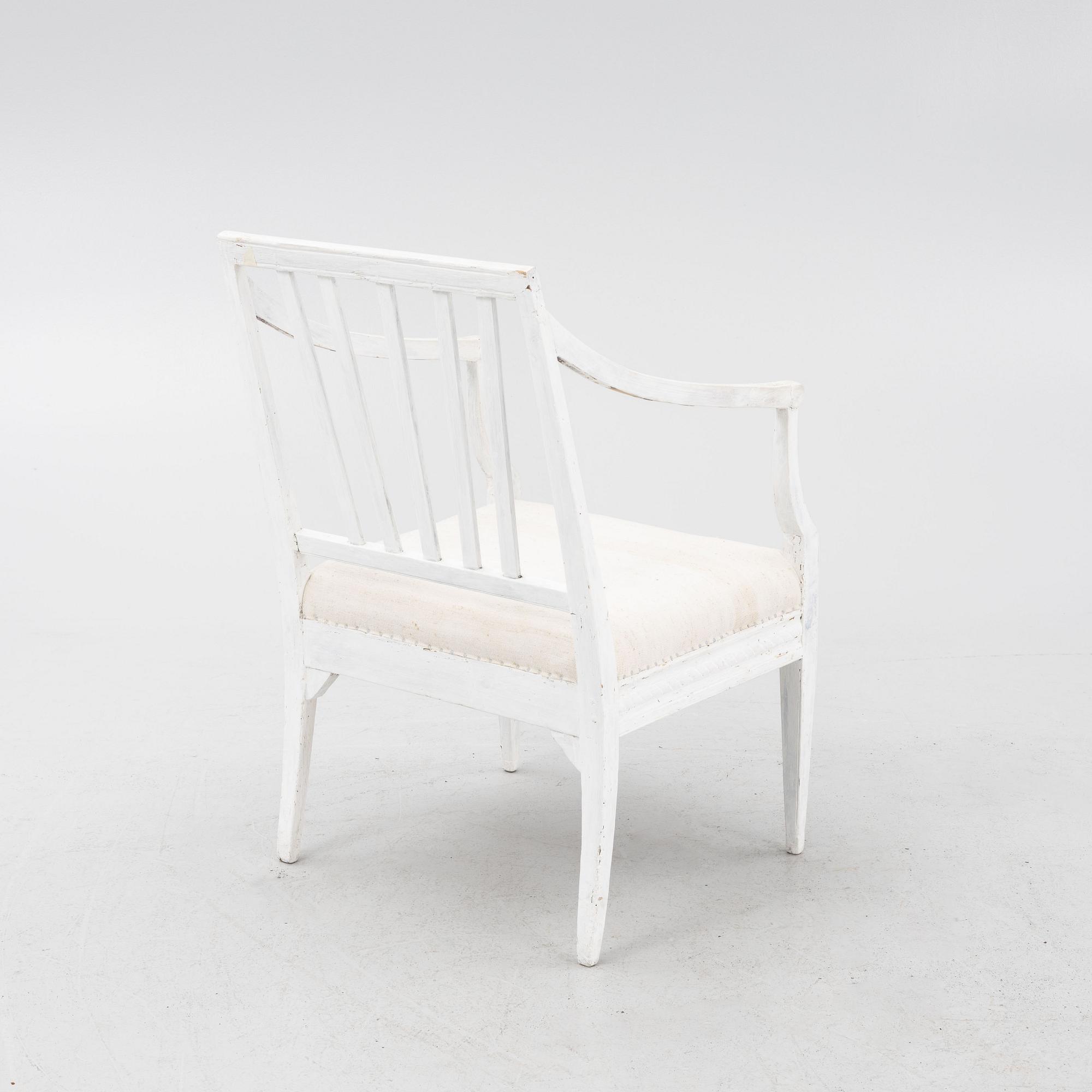 Karmstol, omkring år 1800, Sengustaviansk.