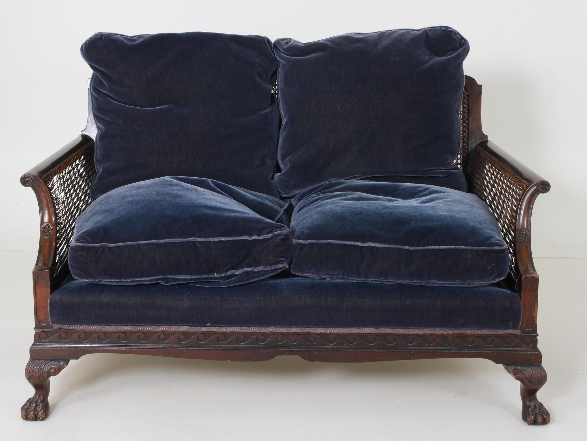 SOFFA, Chippendale-stil.