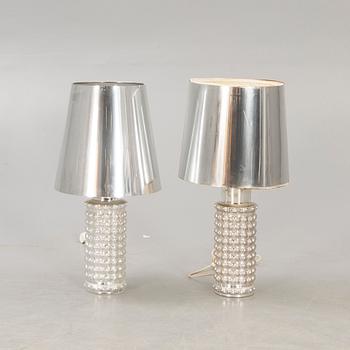 A pair of Helena Tynell glass table lamps for Luxus 1980s.