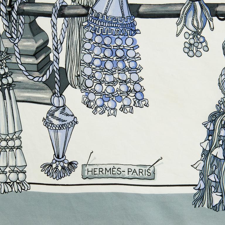 HERMÈS, a silk scarf, "Passmenterie" 1970s.