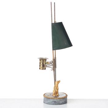 A late Gustavian early 19th century table lamp.