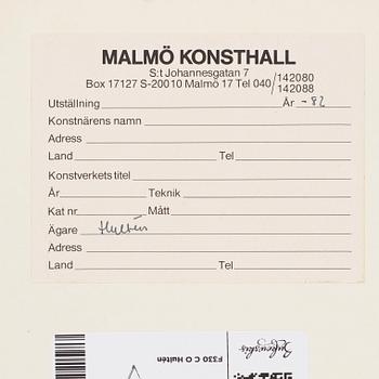 CO Hultén, blandteknik på papper, signerad och utförd 1946.