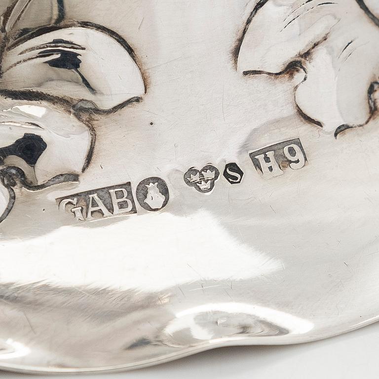 Ljusstakar, ett par, silver, GAB Stockholm 1958.