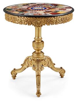 486. An Italian 19th century marble and micromosaic table.