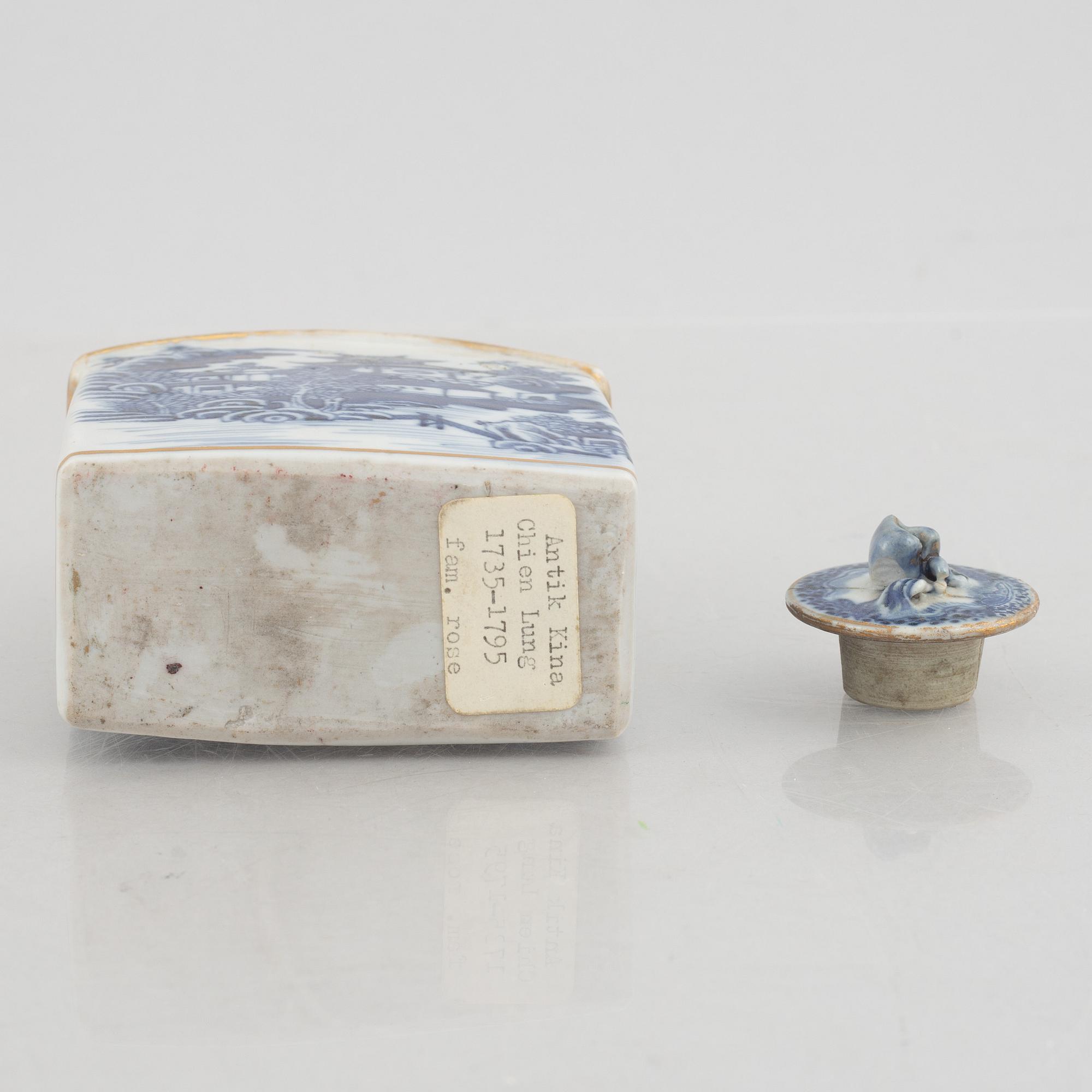 Tedosa, kopp, samt skålfat, exportporslin, Kina, Qianlong (1736-95).