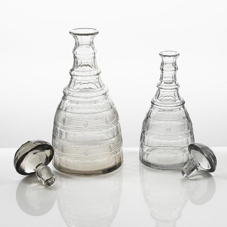 An 86 piece 'Hörningsholm' glass service, Gerda Strömberg, Strömbergshyttan, Sweden, first part of the 20th century.