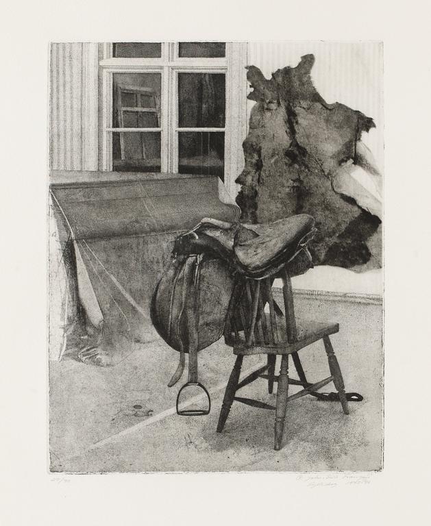 John-E Franzén, Interiör med hästsadel.