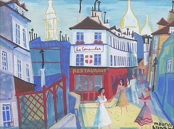 Maurice Blanchard, Street Scene Paris.