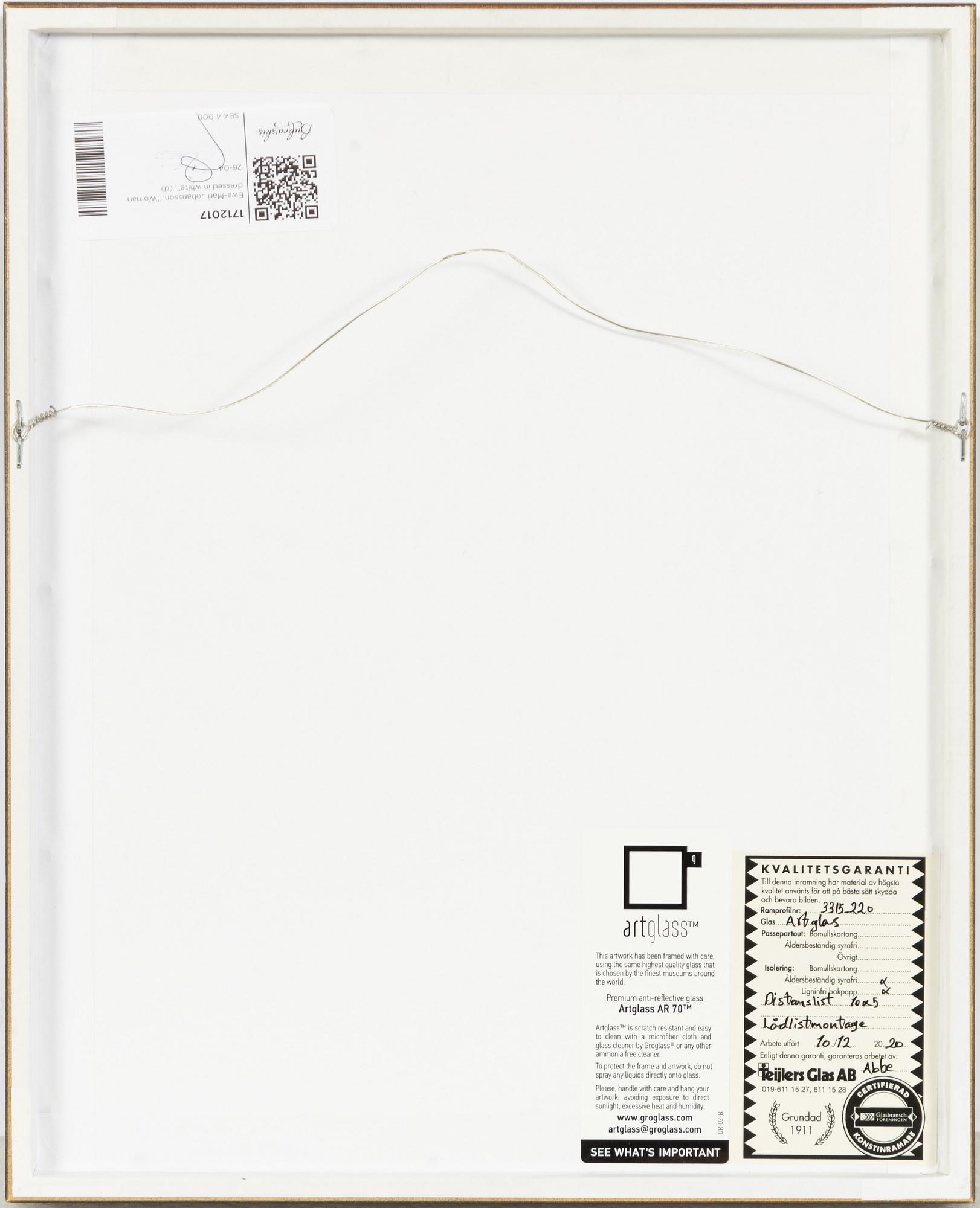 Ewa-Mari Johansson, "Woman dressed in white".