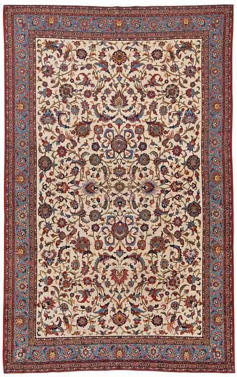 SEMI-ANTIQUE QUM PART SILK.