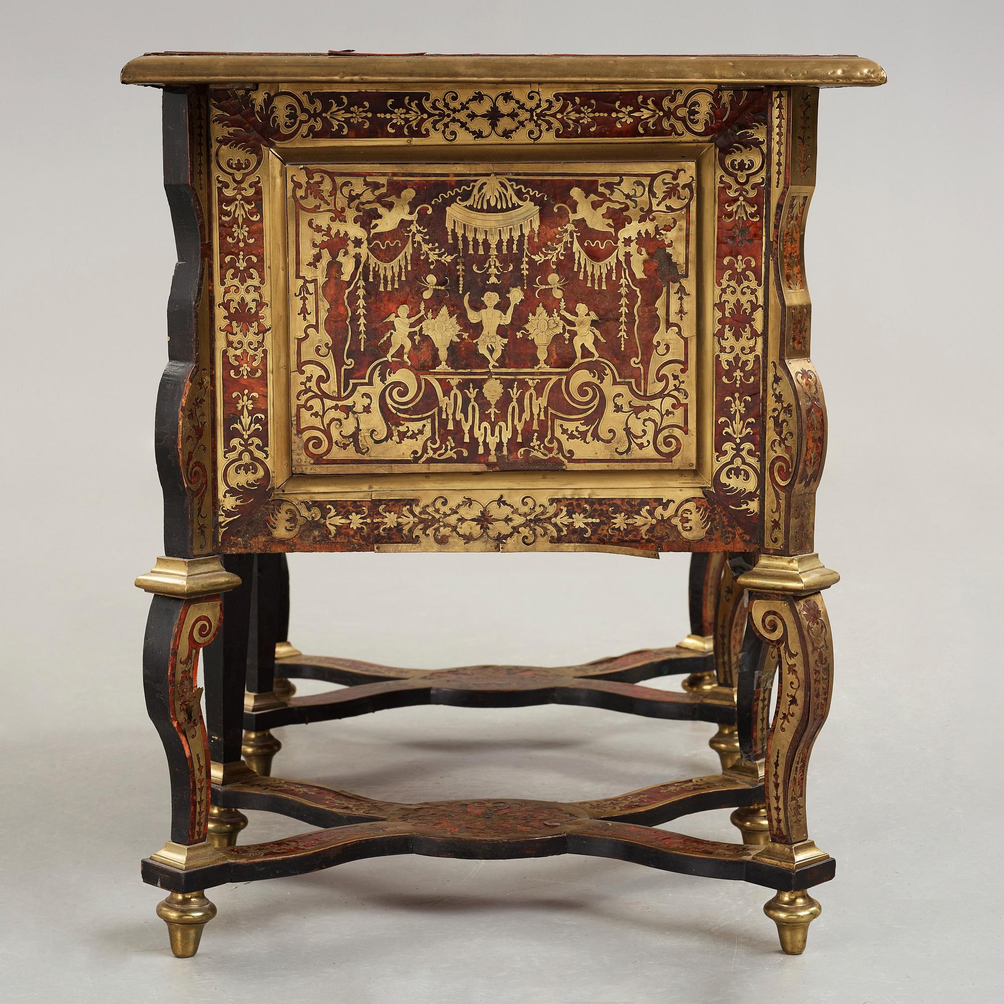 SKRIVBORD, sk Bureau Mazarin, Frankrike omkring år 1700, barock, kretsen av Nicolas Sageot (1666-1731).