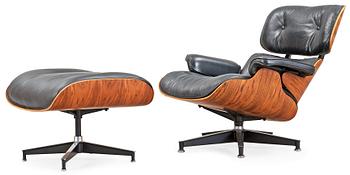 110. A Charles & Ray Eames 'Lounge Chair and Ottoman', Herman Miller USA 1970'S.