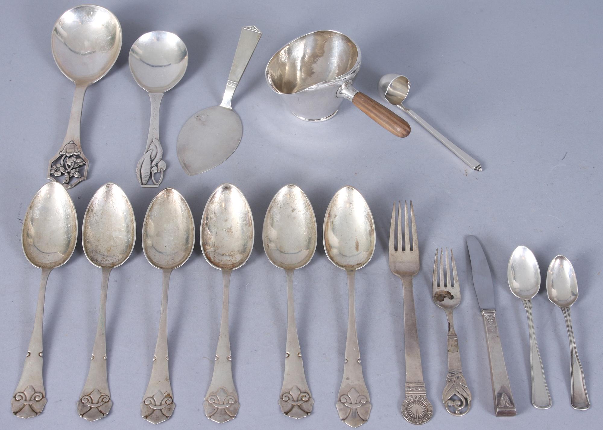 PARTI BESTICK, 16 st, silver, Danmark, bl a Georg Jensen,