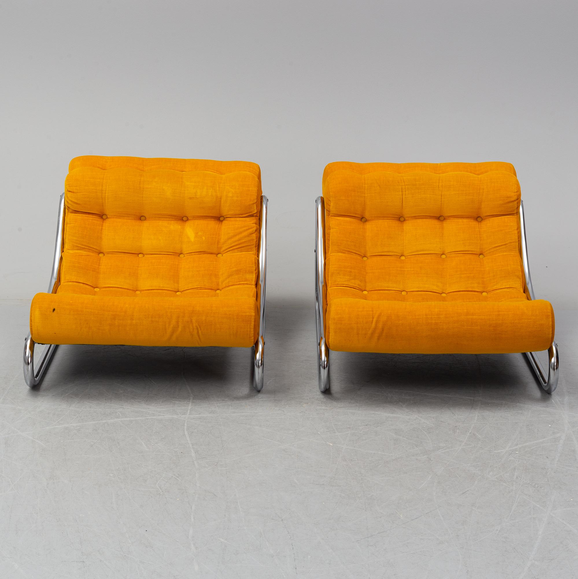 A pair of "Impala" lounge chairs by Gillis Lundgren for IKEA, design.