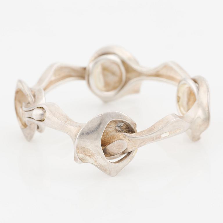 Björn Weckström, bracelet, "Kang's shackles", sterling silver, Lapponia 1974.