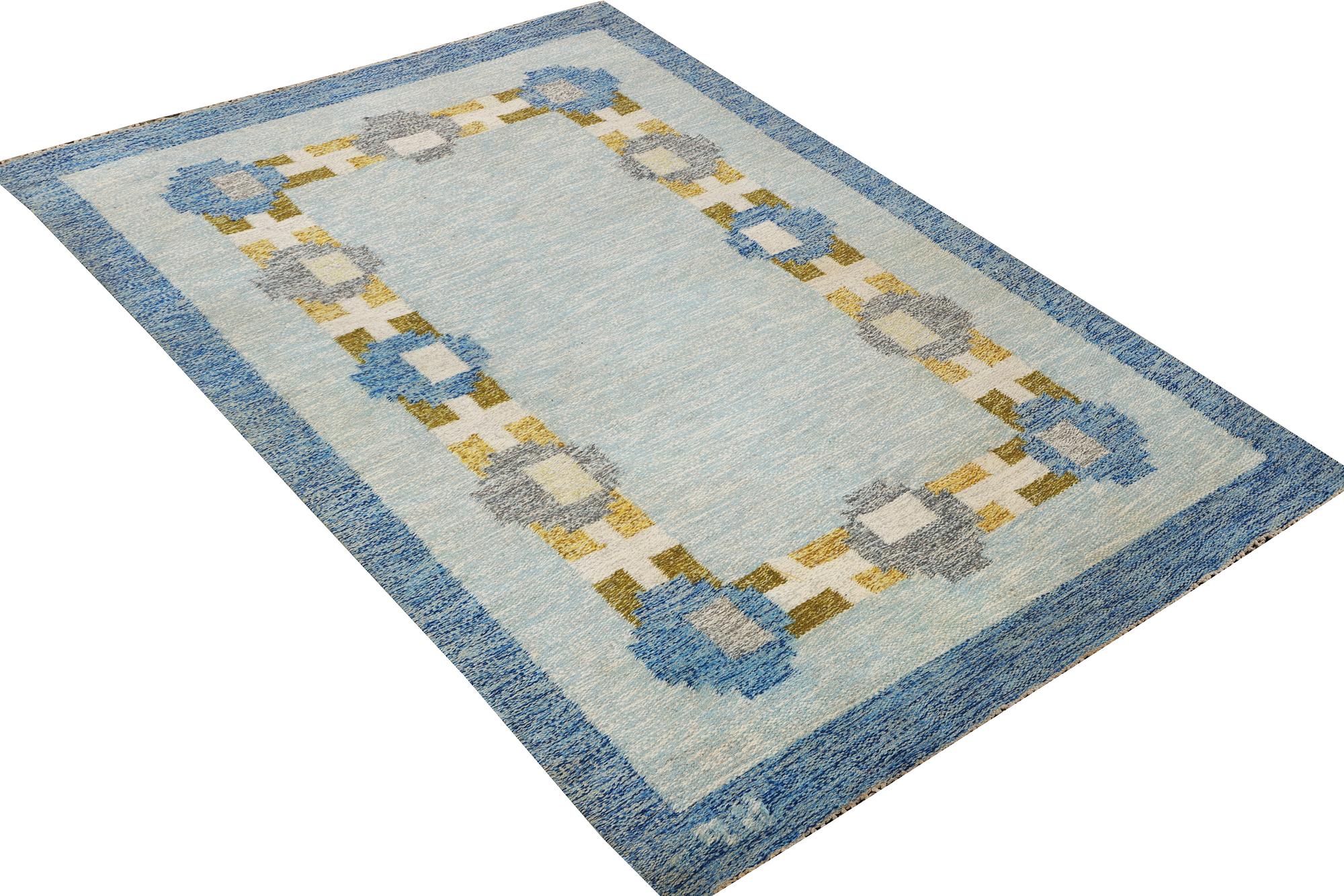Kerstin Persson, a flat weave carpet, signed KP, c. 240 x 155 cm.
