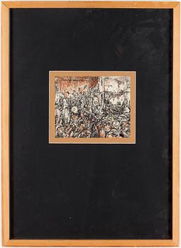 PETER WEISS, mixed media on paper.