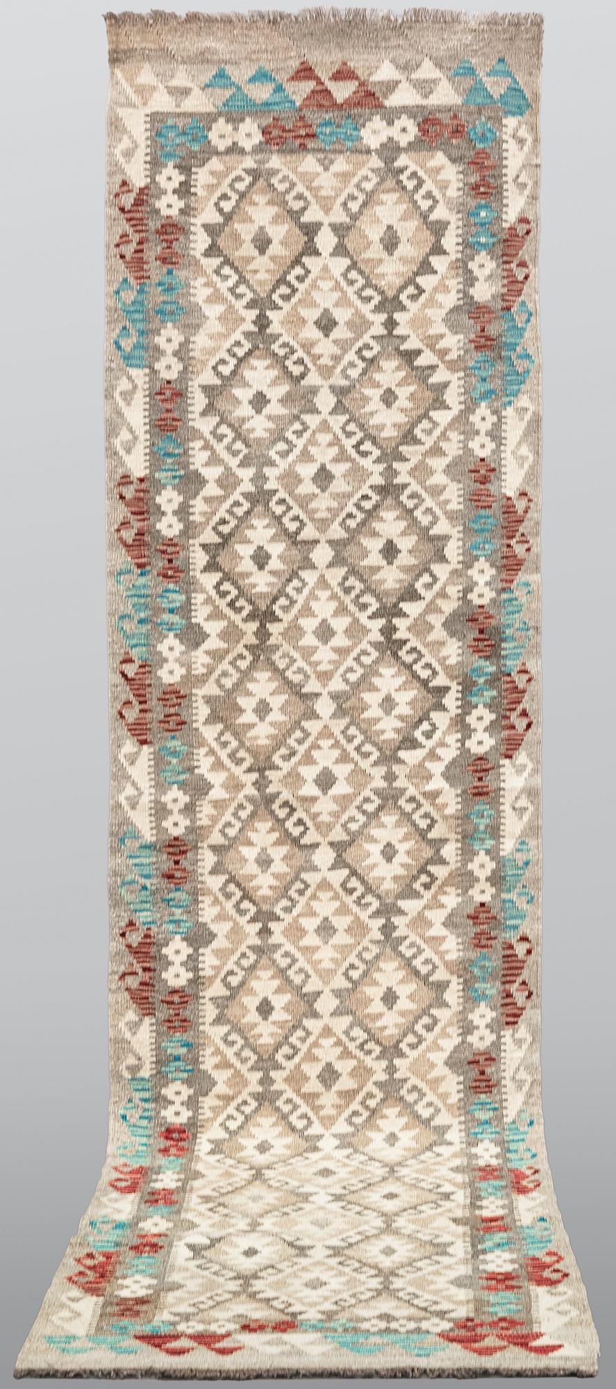 Gallerimatta, Kelim, ca 300 x 82 cm.