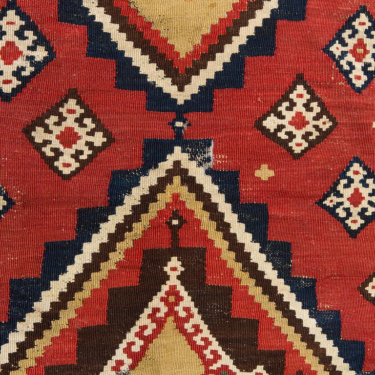 A Qashqai Kilim carpet, South Persia ca. 246 x 156 cm.