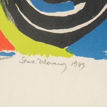 SONIA DELAUNAY, a colour lithograph, signed and numbered 35/75.