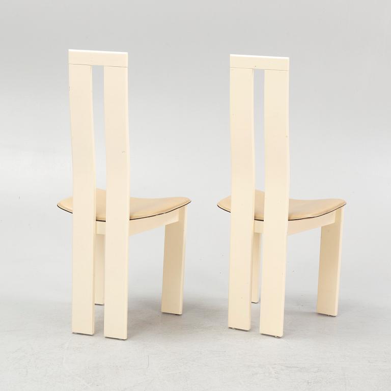 Pietro Costantini, eight chairs, probably for Ello, Italy, 1980's.