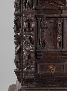 A Renaissance-style cupboard, 1800's, with older parts.