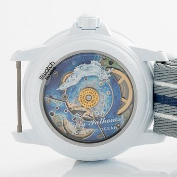 Swatch/Blancpain, Scuba Fifty Fathoms, Antarctic Ocean, armbandsur, 42,3 mm.
