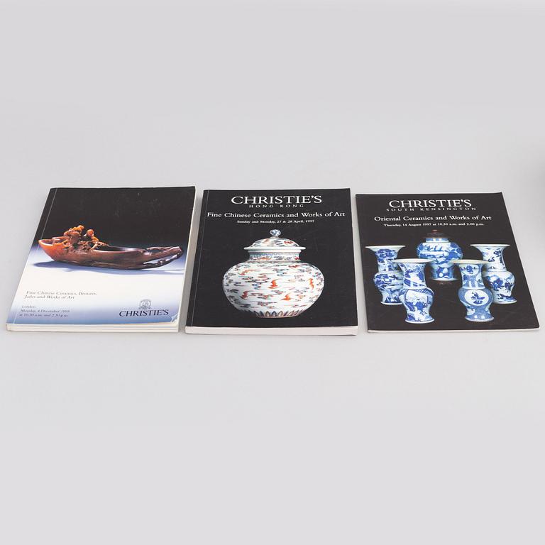 A group of 17 Christie's  and Bonhams auction catalogues from various locations, 1989-2018.