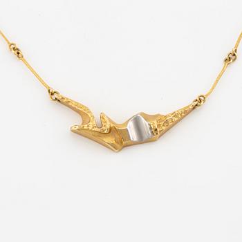 Lapponia necklace, 18K gold and platinum.