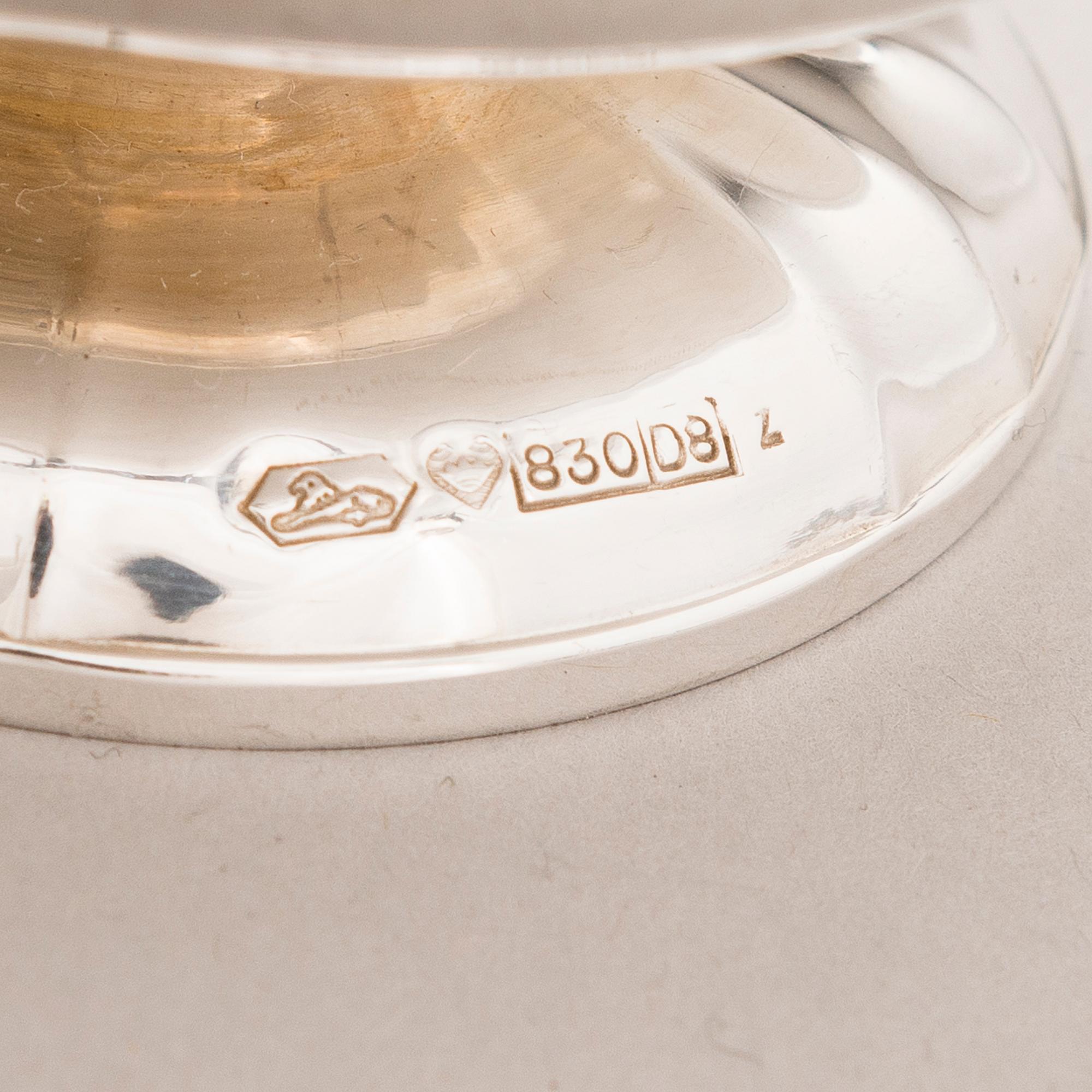 A 3-piece silver coffee set, Kultakeskus, Hämeenlinna 1980 and 1981.