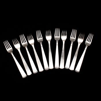 BESTICKSERVIS, 102 delar, silver, "Rosenholm", GAB, Stockholm, bland annat 1976. Vikt ca 2177g.