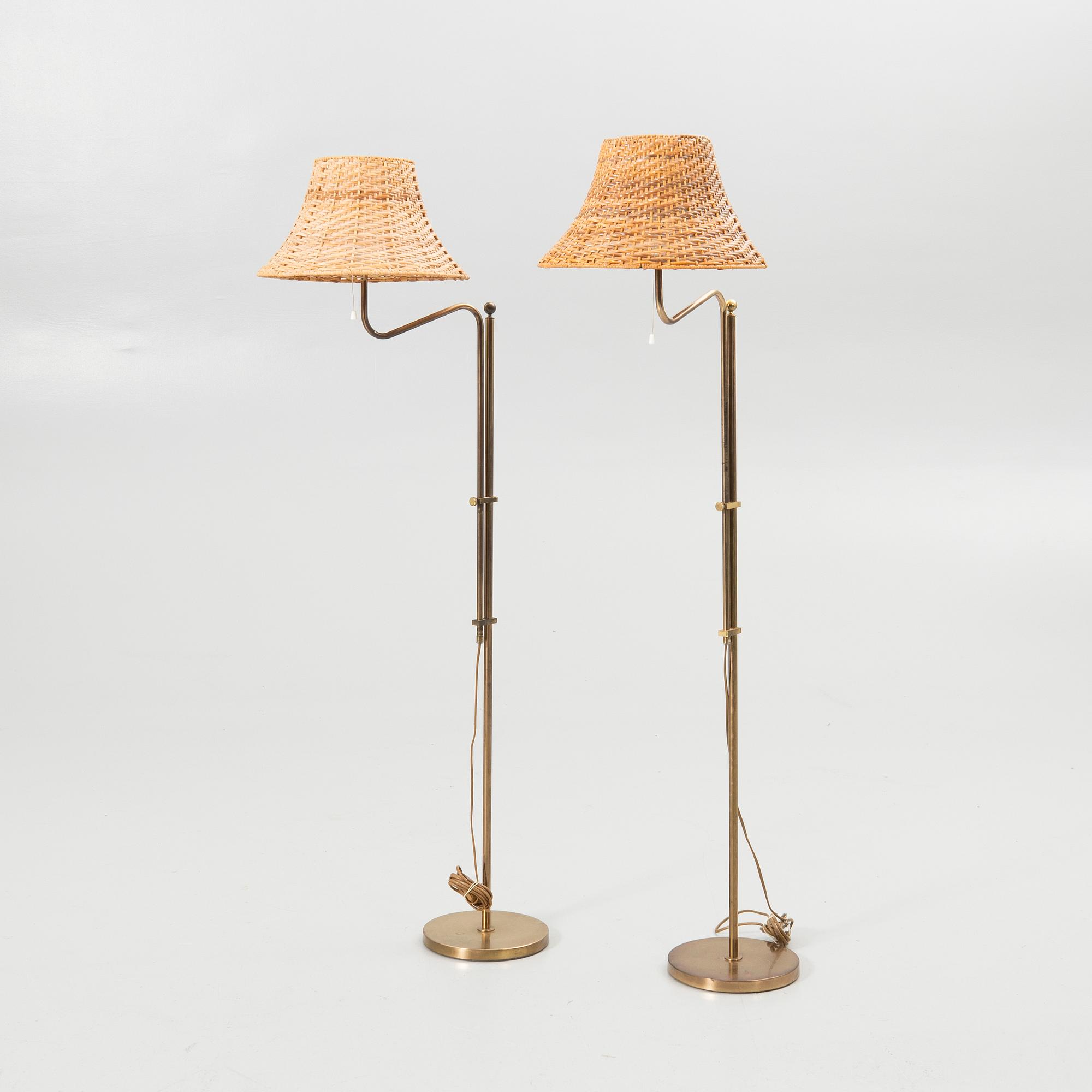 Floor lamps, a pair, model G 132, Bergboms, late 20th century.