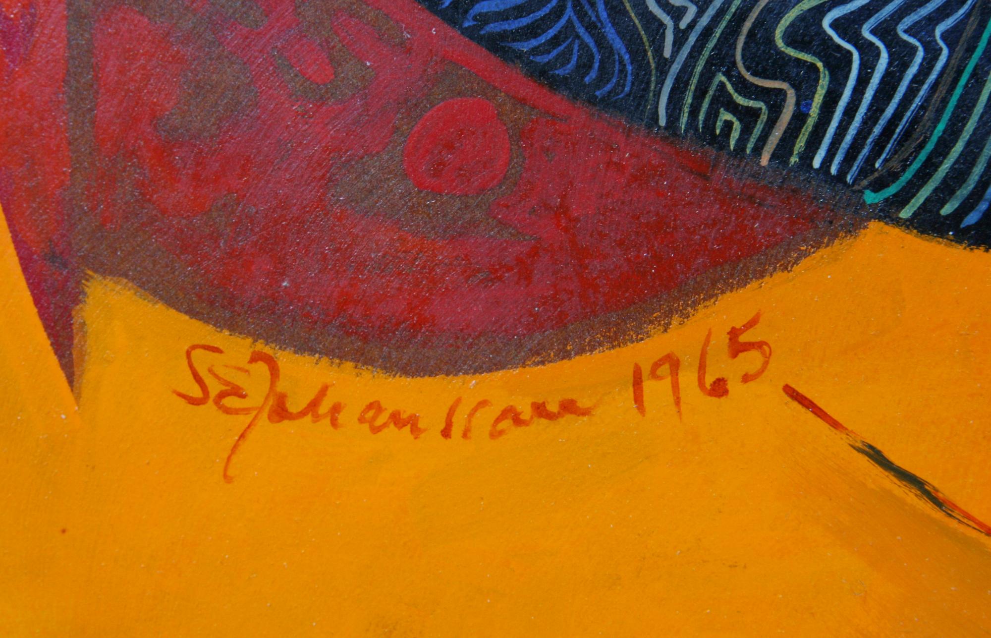 JOHANSSON, SVEN ERIK. Olja på pannå, sign o dat 1965.