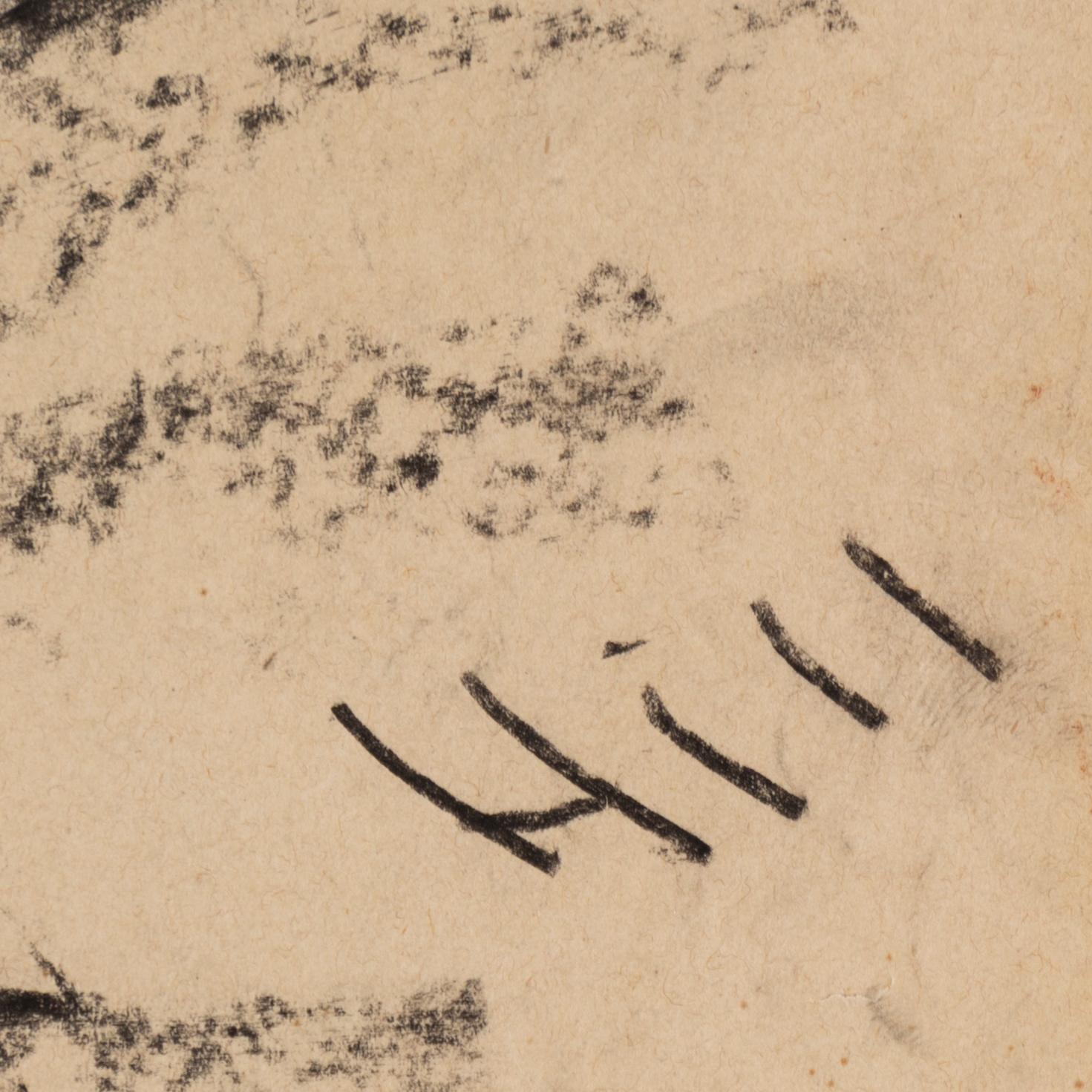 CARL FREDRIK HILL, Charcoal, signed and.