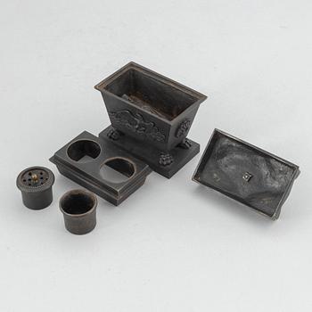 A cast iron inkwell in the form of the sarcophagus of Napoleon, Königliche Preußische Eisengießerei, Berlin, ca. 1815-20.