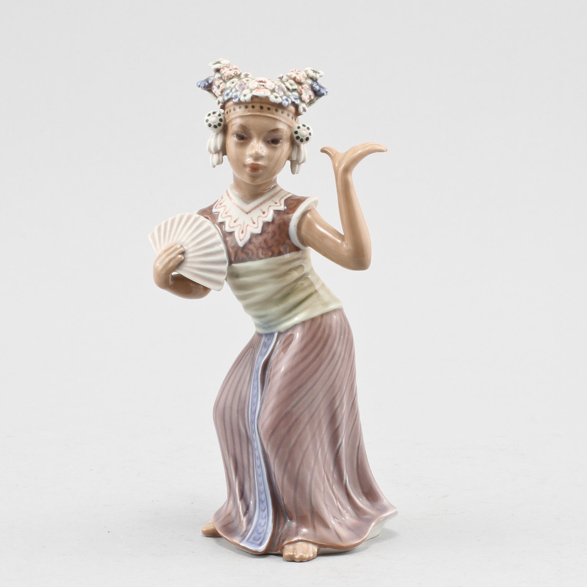 FIGURIN, porslin, Dahl Jensen, Danmark, omkring 1900-talets mitt.