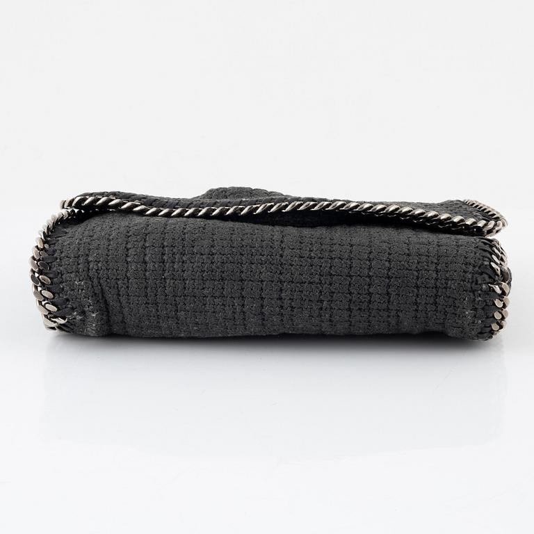 Stella McCartney, väska, "Grey Tweed Fabric Flap Bag".