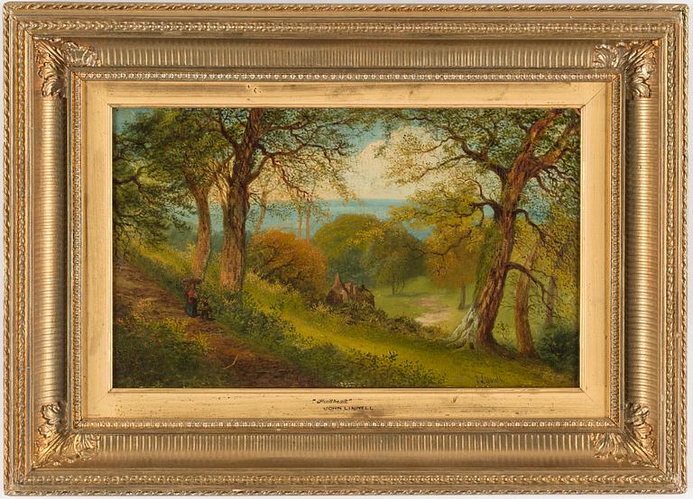 ENGELSK SKOLA, olja på pannå, signerad j Linnell.