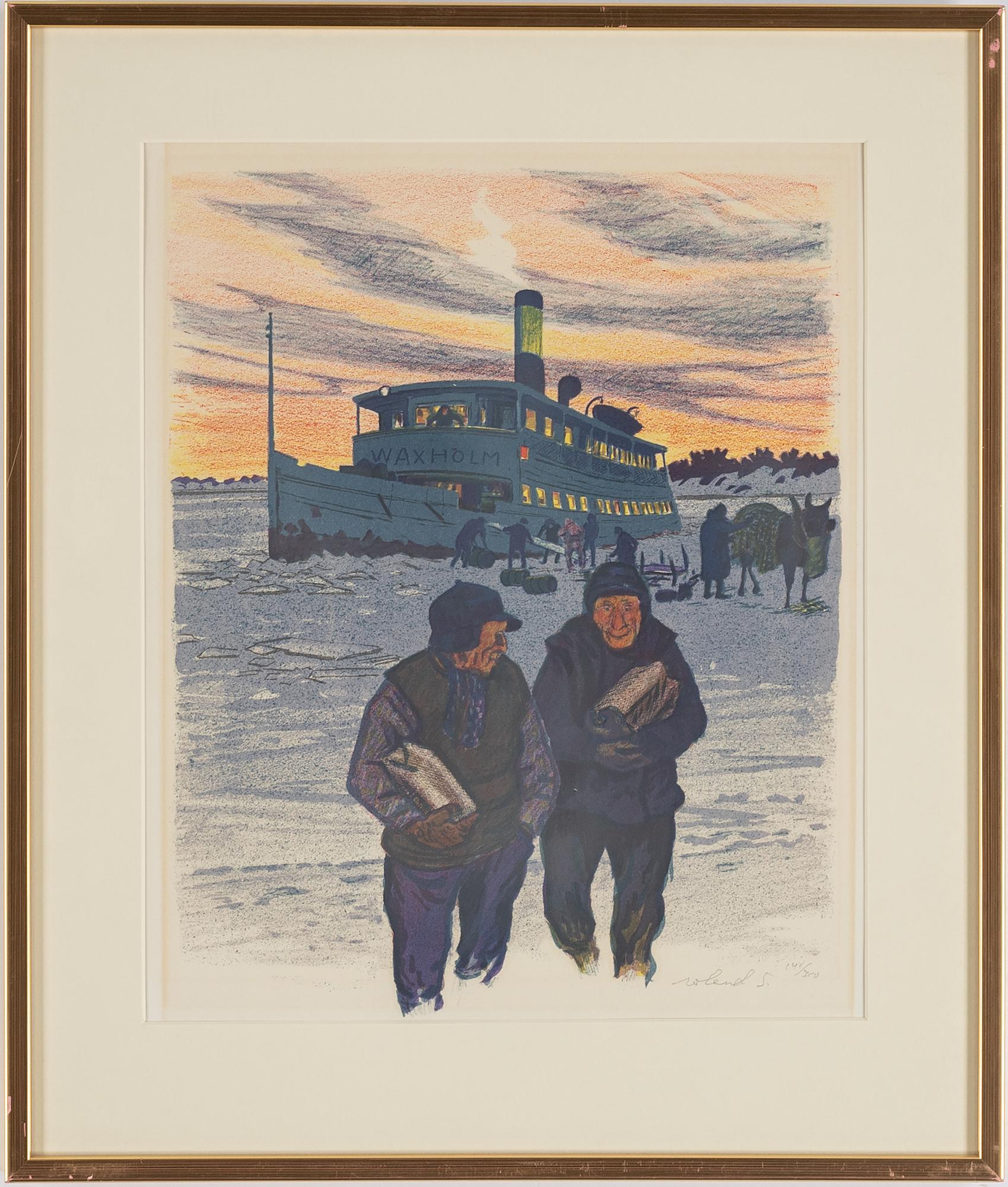 Roland Svensson, färglitografi, signerad 141/360.