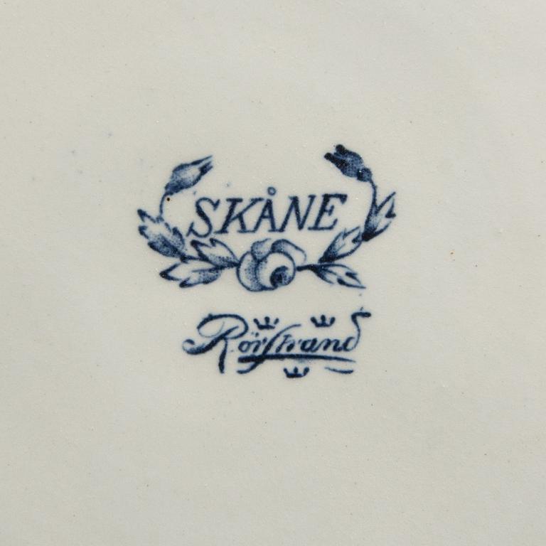 Servisdelar 9 st "Skånska slott" Rörstrand 1900-talets första hälft flintgods.