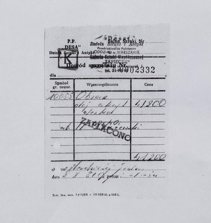 HENRYK STAZEWSKI, akryl på pannå, a tergo signerad o daterad 1981.