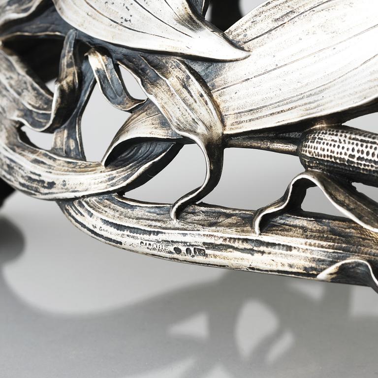 CF Carlman, jardinière, Art Nouveau, Stockholm 1899, silver.